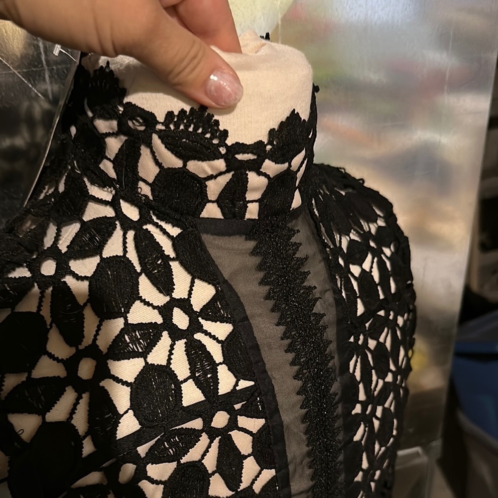 Brand NEW Elegant Black Lace Long Sleeve Dress - Picture 8 of 9